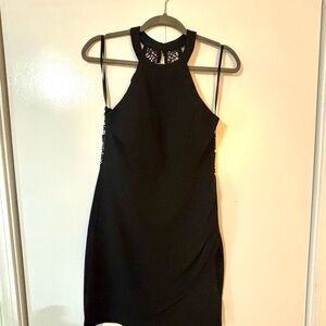 City Triangles Black Lace Halter Cocktail Dress Juniors 11